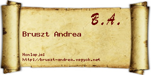 Bruszt Andrea névjegykártya