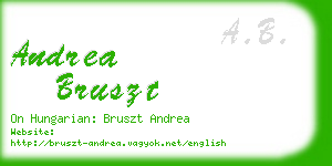 andrea bruszt business card